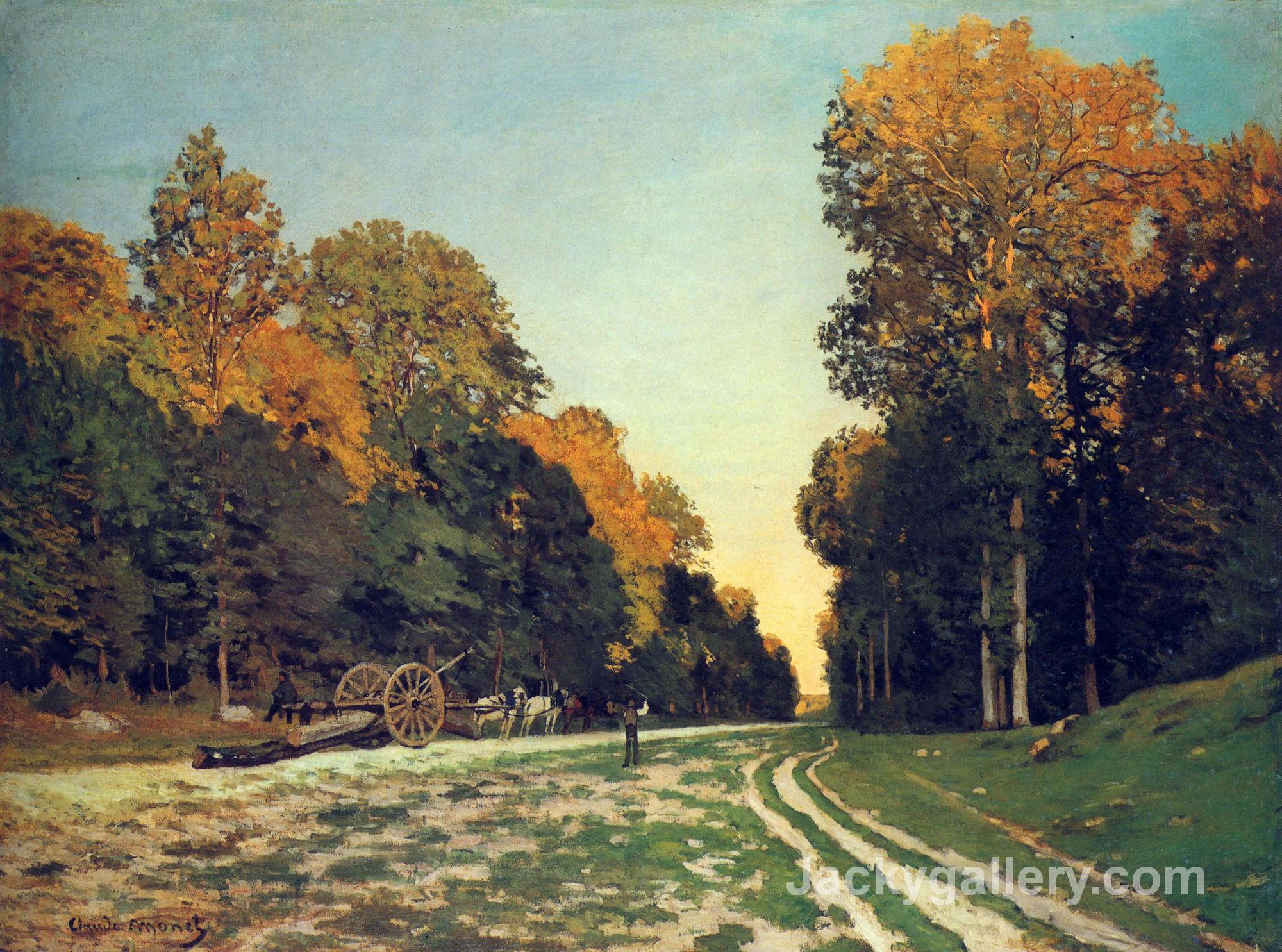 The Road from Chailly to Fontainebleau by Claude Monet paintings reproduction